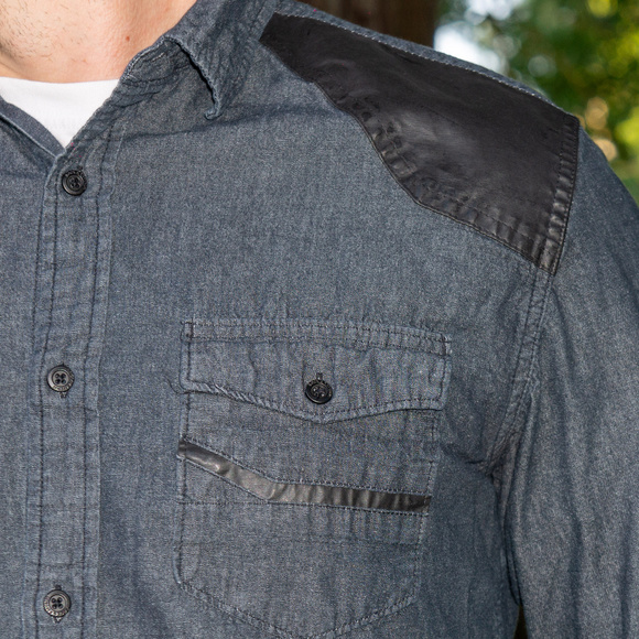 Rock & Republic Button Down Shirt (gray) - Picture 2 of 3